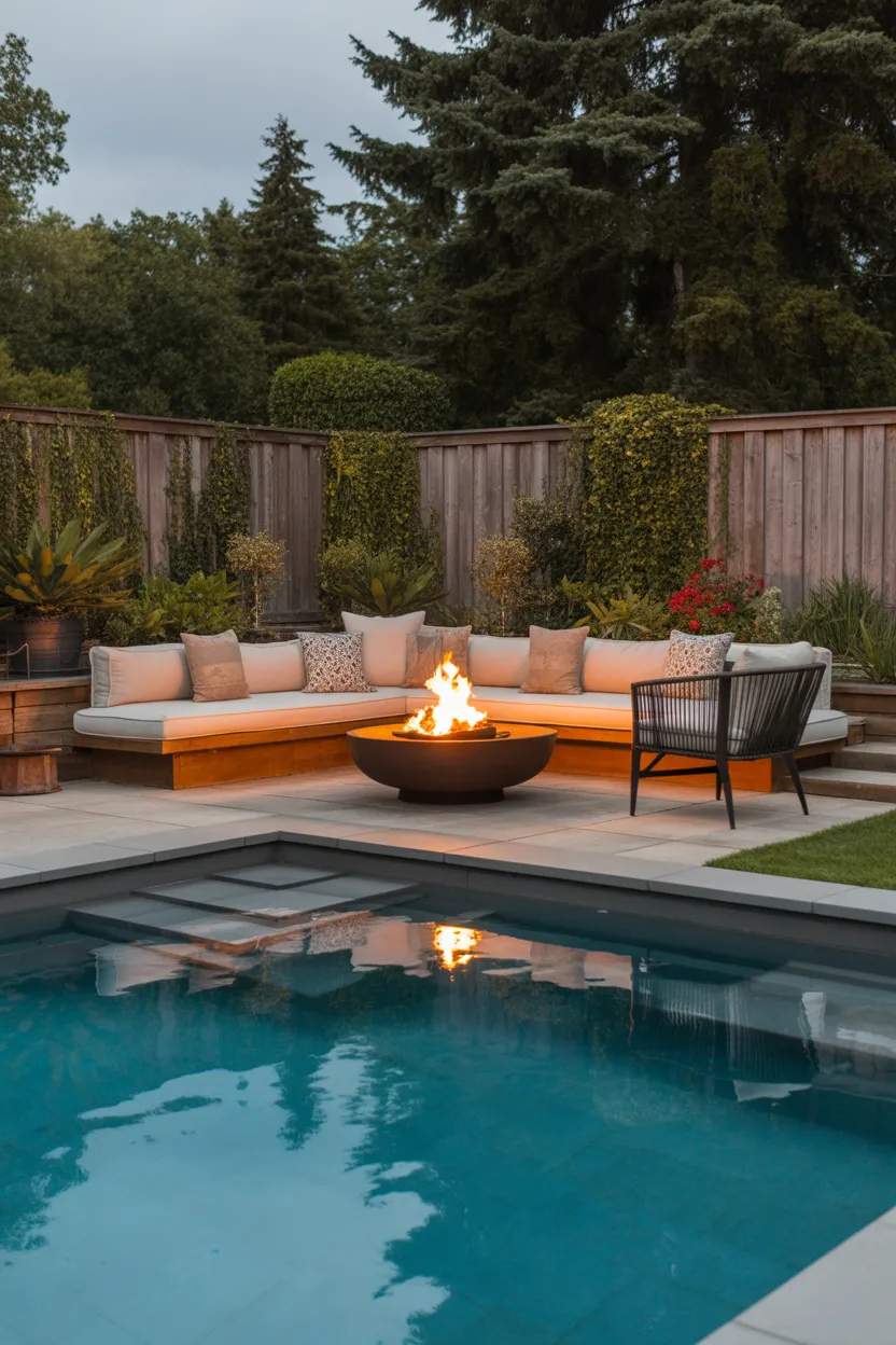 Add a Fire Pit Near the Pool