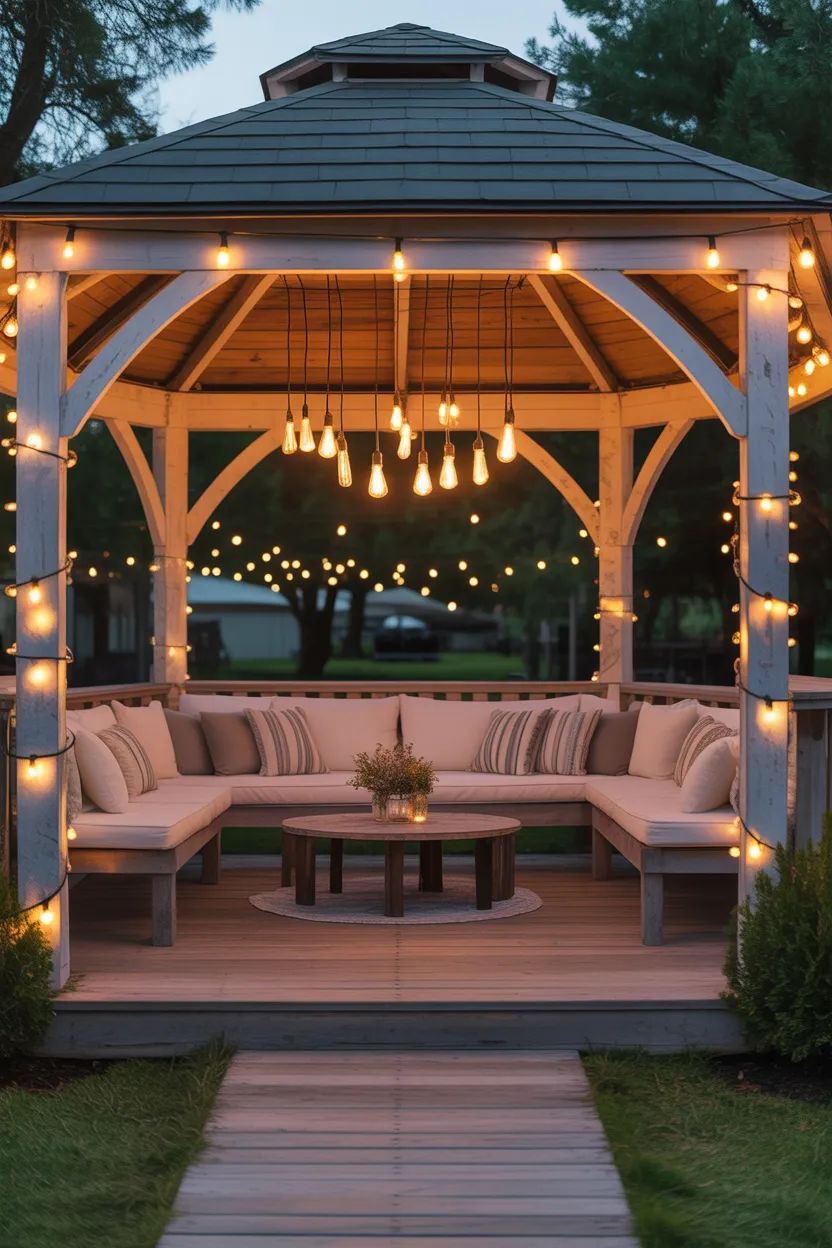 Mix String Lights With Hanging Edison Bulbs