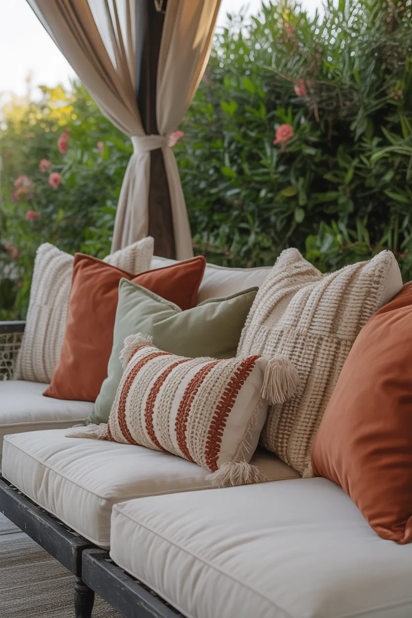 Mix Throw Pillows in Cozy Colors