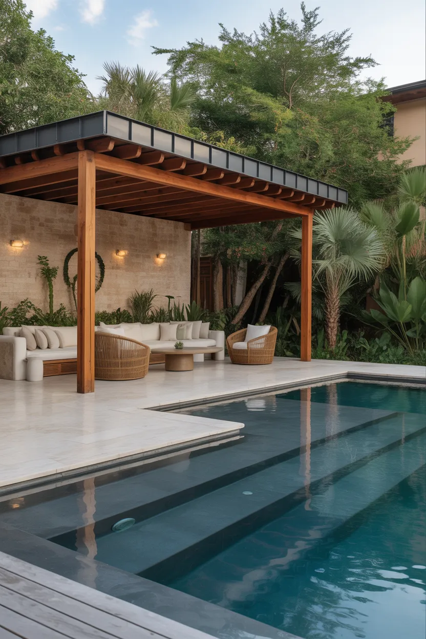 Mix Wood and Stone for a Warmer Look