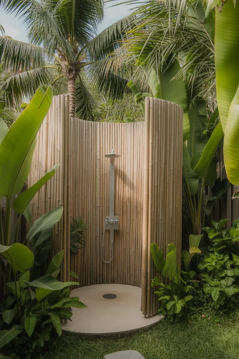Tropical Bamboo Shower That Feels Like an Island Escape