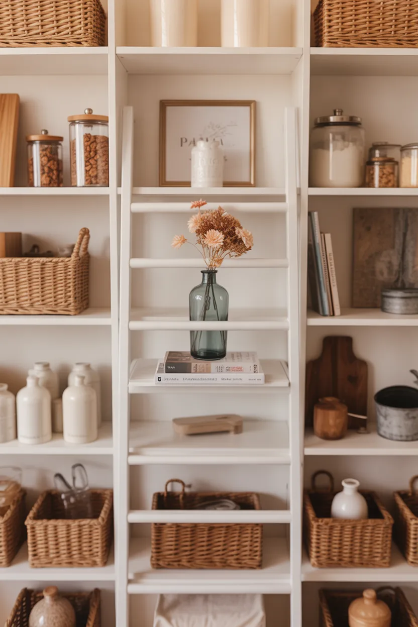 A Ladder Shelf Look for Decorative Styling