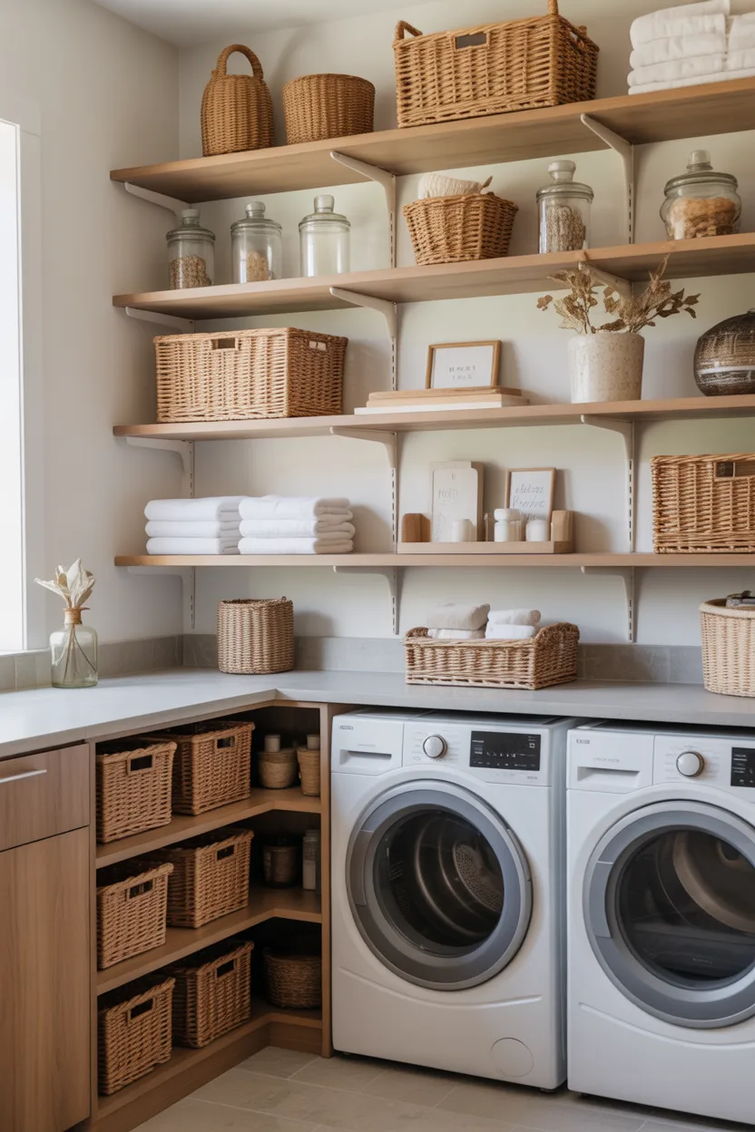 Add Floating Shelves for Decorative Storage