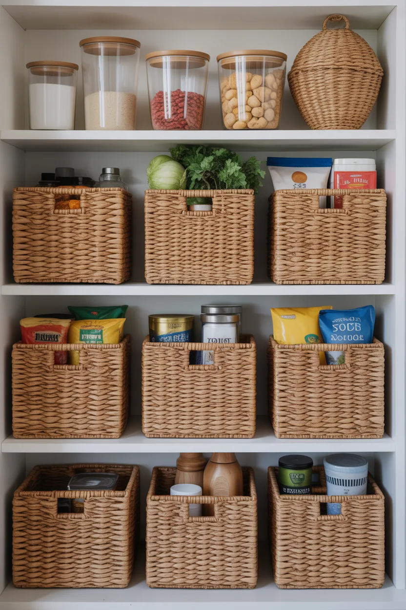 Basket Storage for Texture and Warmth
