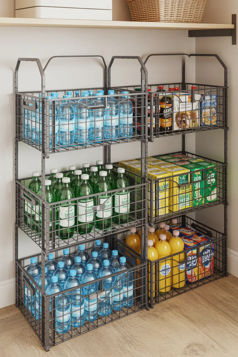 Beverage Storage That Feels Organized