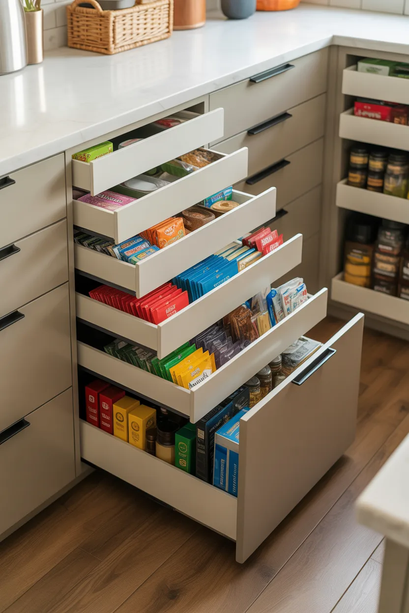 Built-In Drawers for Hidden Organization