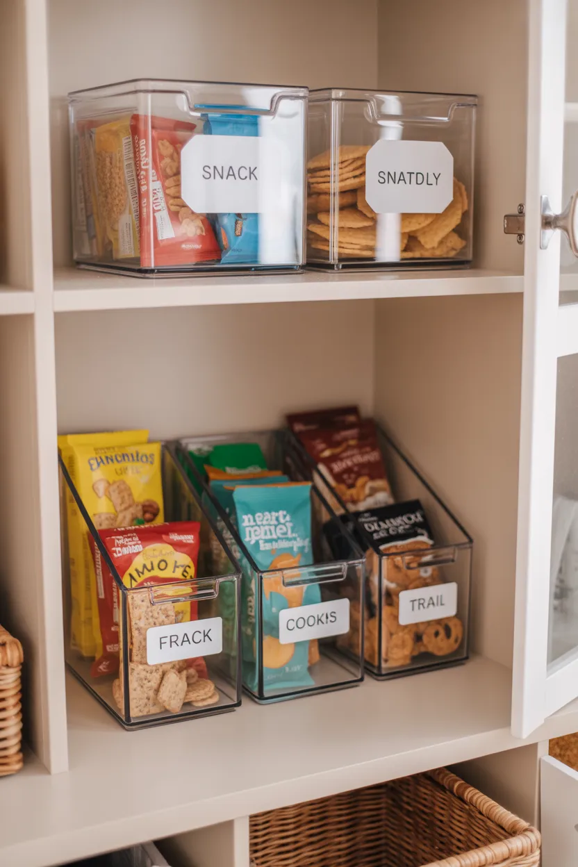 Dedicate One Bin to Grab-and-Go Snacks