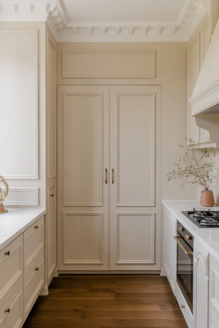 Full Height Pantry Disguised As Wall Paneling