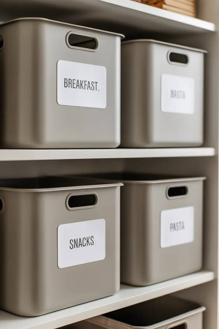 Labeled Bins That Keep Categories Under Control