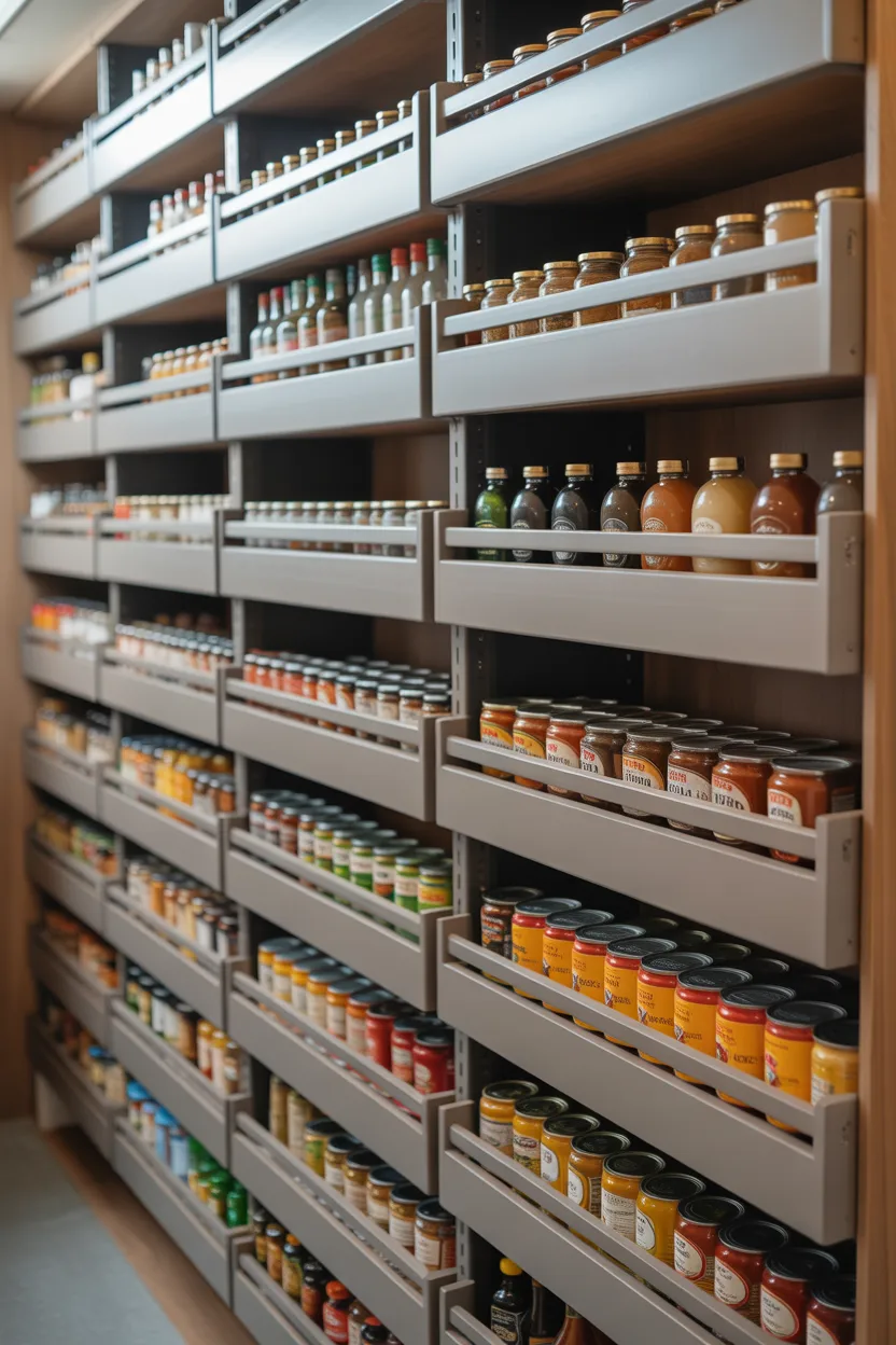 Narrow Shelves for Small Pantry Items