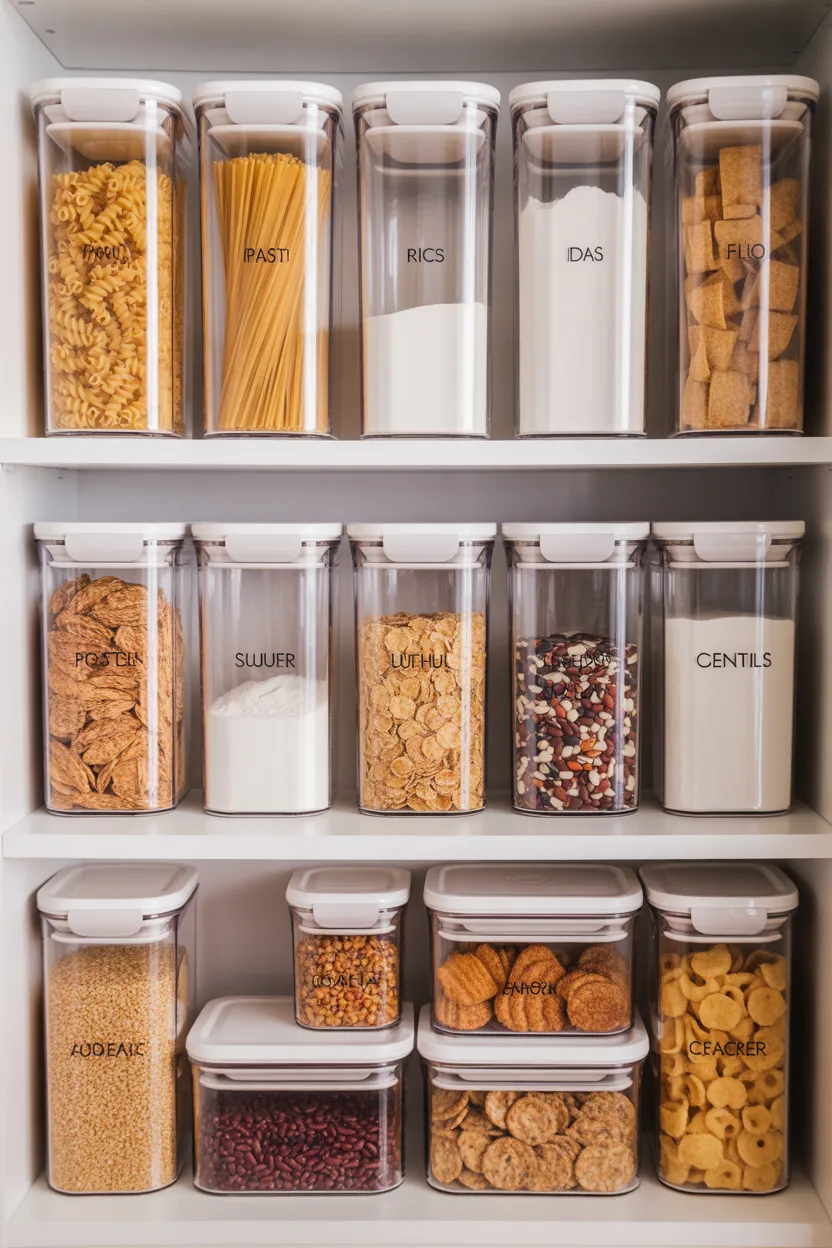 Use Clear Containers for Dry Pantry Staples