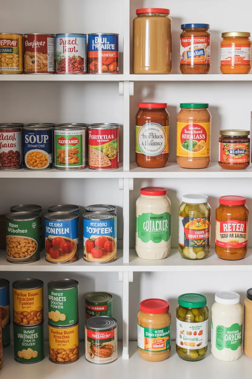 Use Tiered Shelves for Cans and Jars