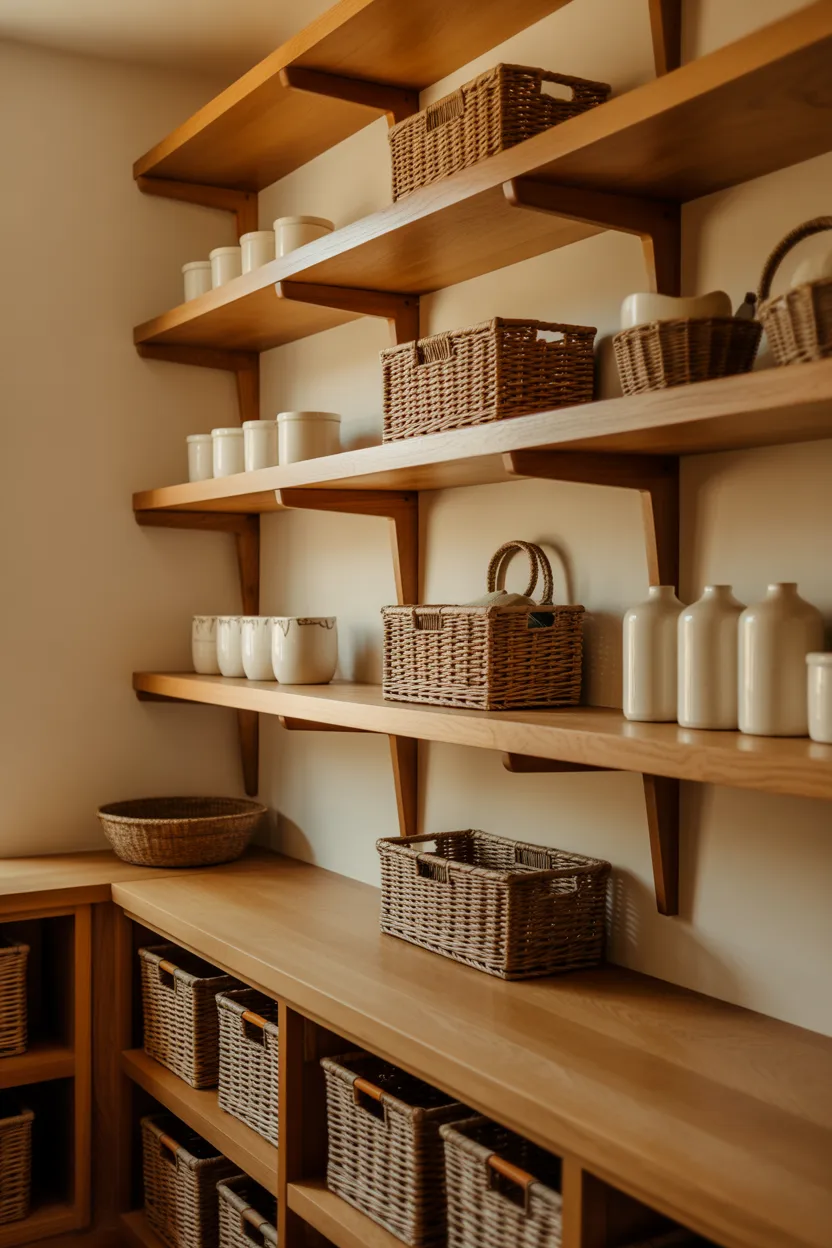 Warm Wood Shelves for a Softer, Richer Feel