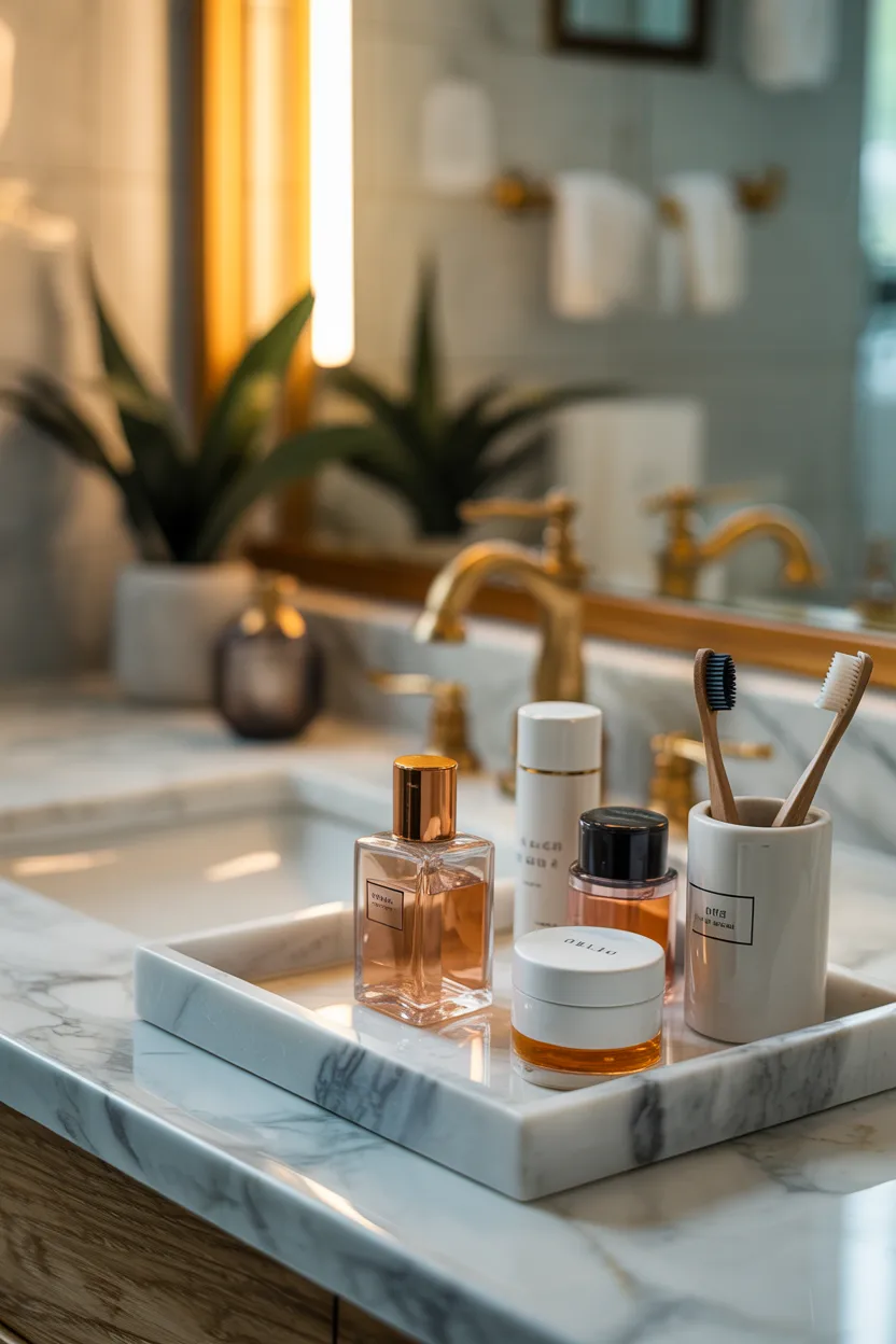 Add a Vanity Tray for Daily-Use Items