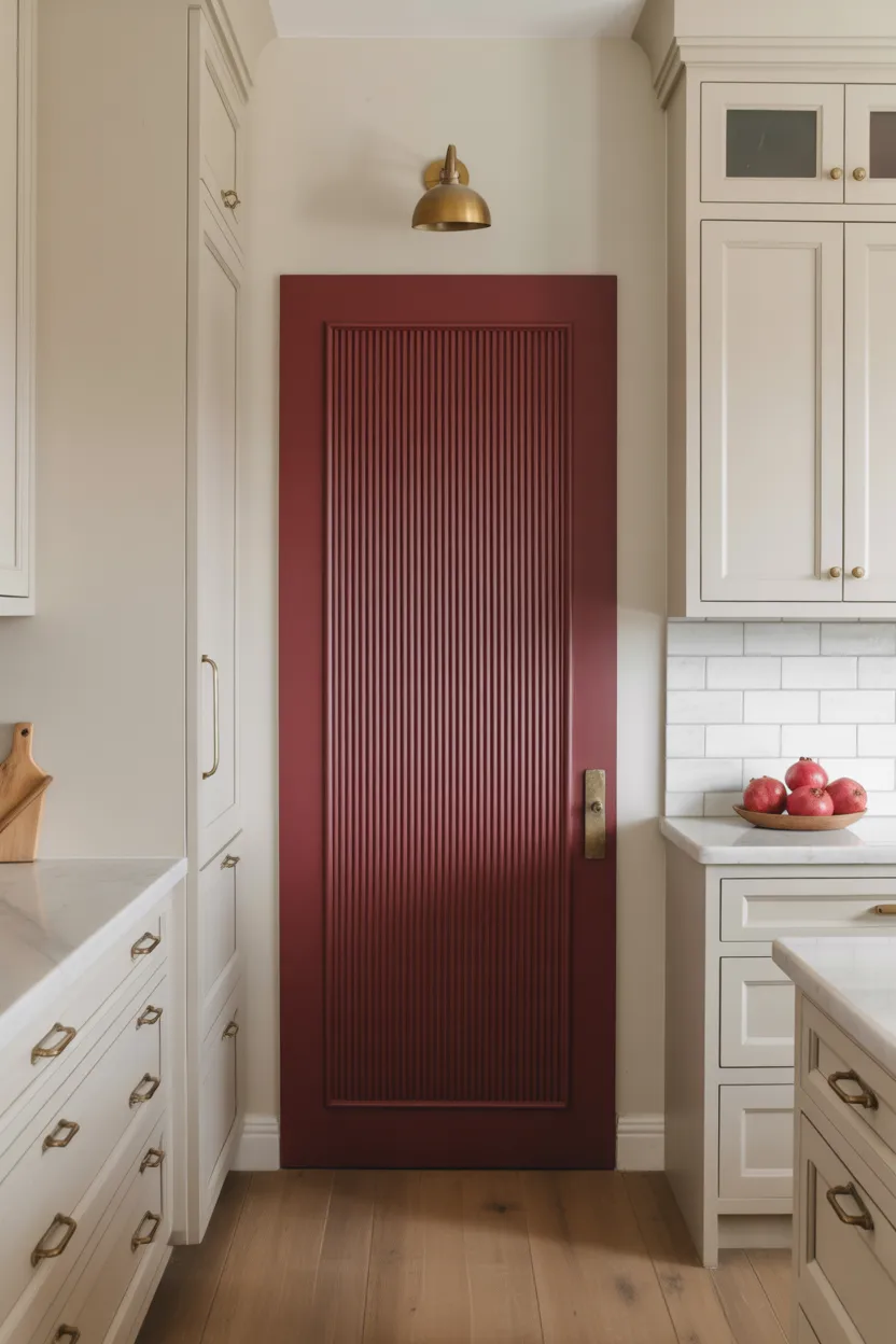 Bold Color Pops on Pantries and Islands