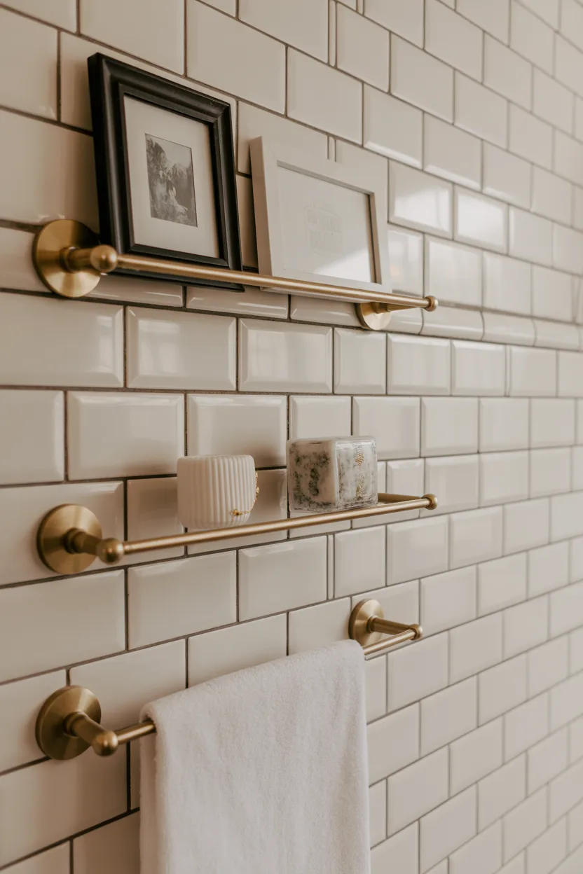 Brushed Brass Gallery Rails