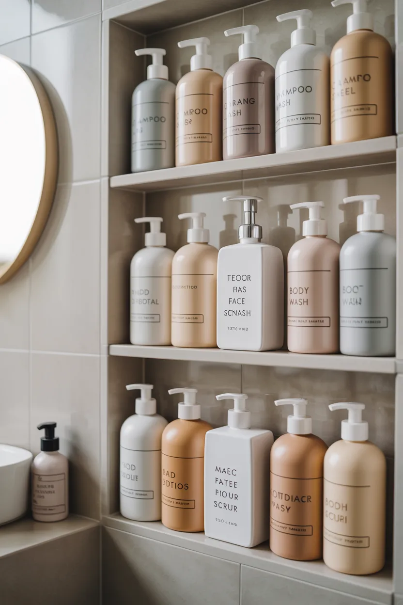 Decant Your Products Into Matching Bottles