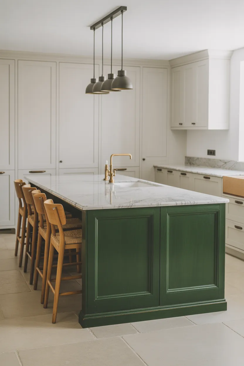 Deep Forest Green Island — One Bold Move