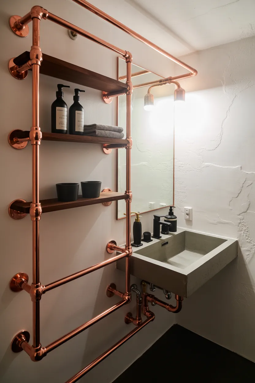 Exposed Copper Piping