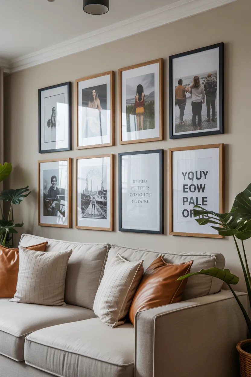 Gallery Walls With Matching Frames