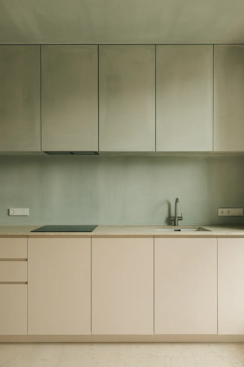 Green Microcement Walls