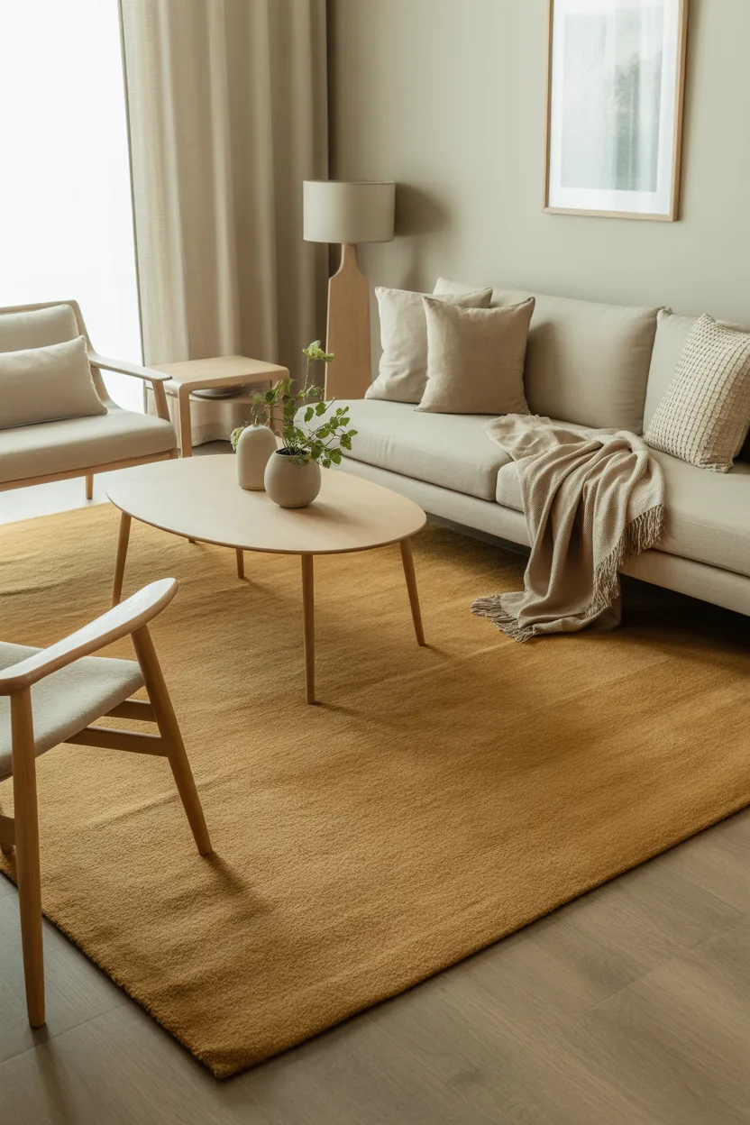 Ground the Room With a Large Rug