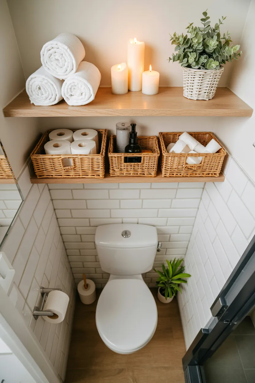 Hang a Small Shelf Over the Toilet