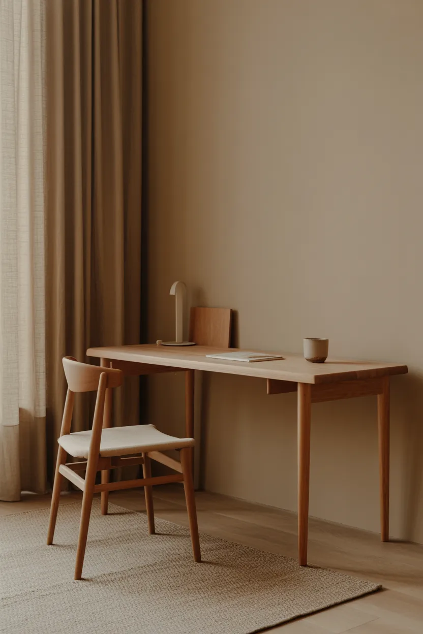 Japandi Wooden Desk