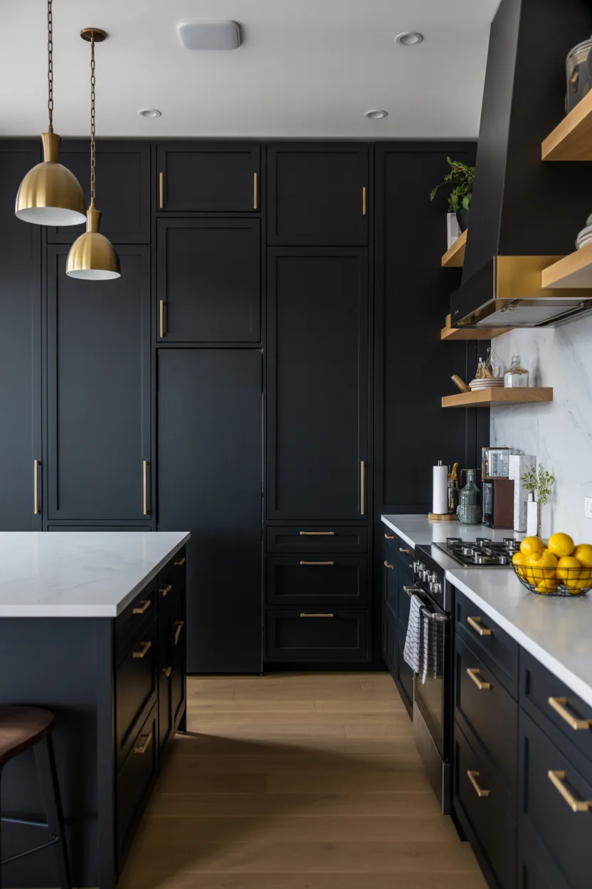 Matte Black Cabinets