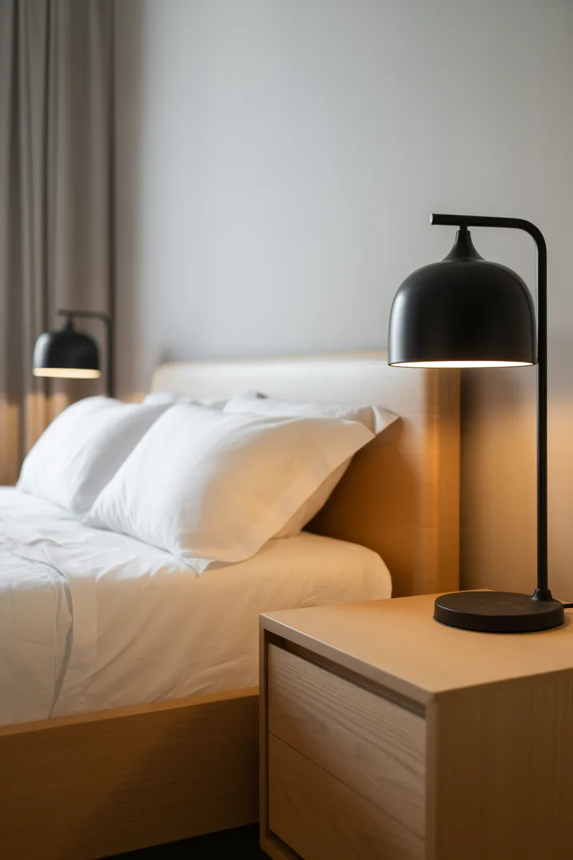 Minimalist Black Bedside Lamps
