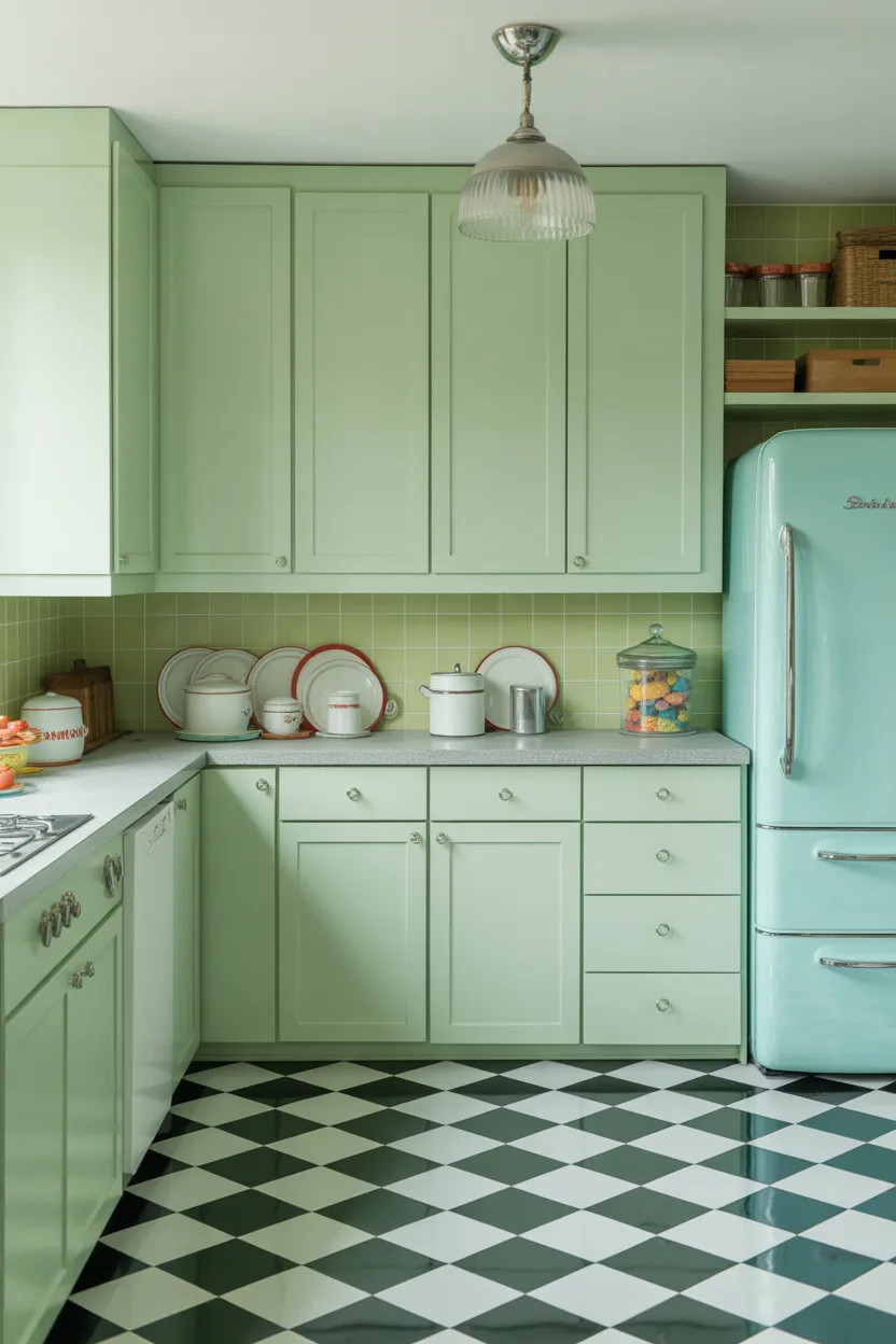 Mint Green for a Retro Kitchen Vibe