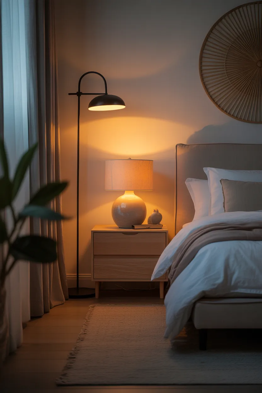 Mixed Lighting Layers for the Best Bedroom Feel