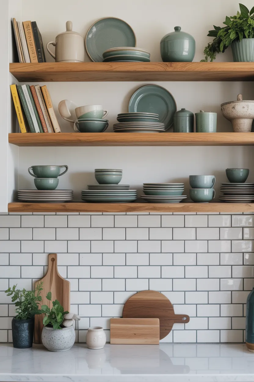 Open Shelving with Curated Displays