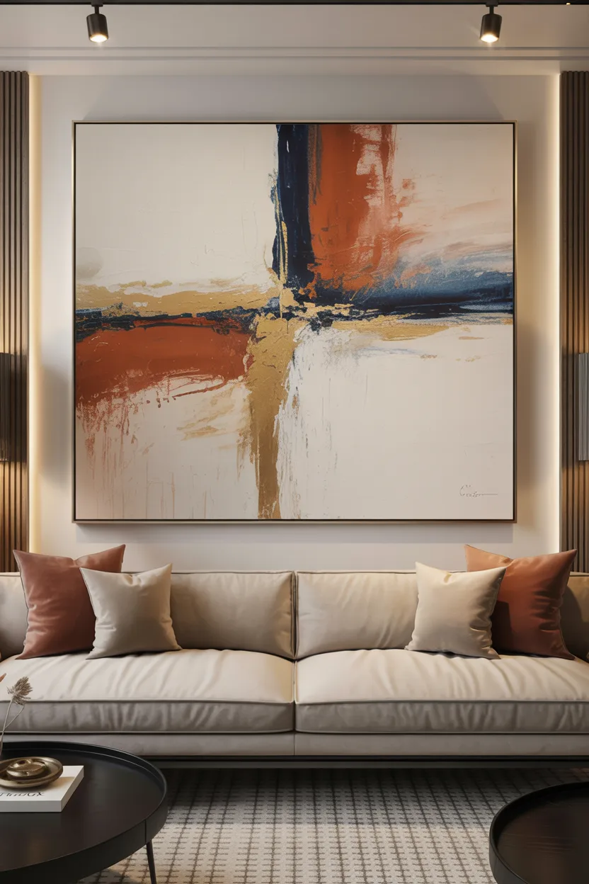 Oversized Abstract Canvas Art