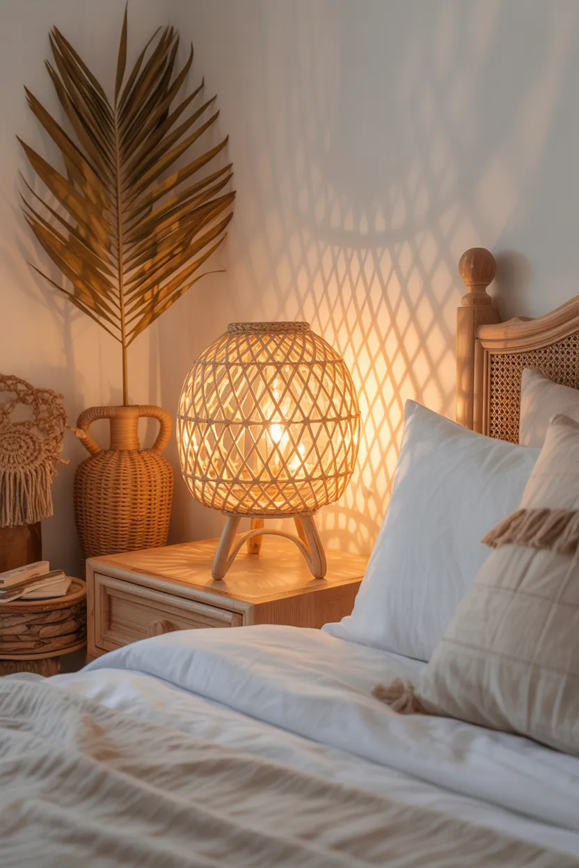 Rattan and Woven Lamps