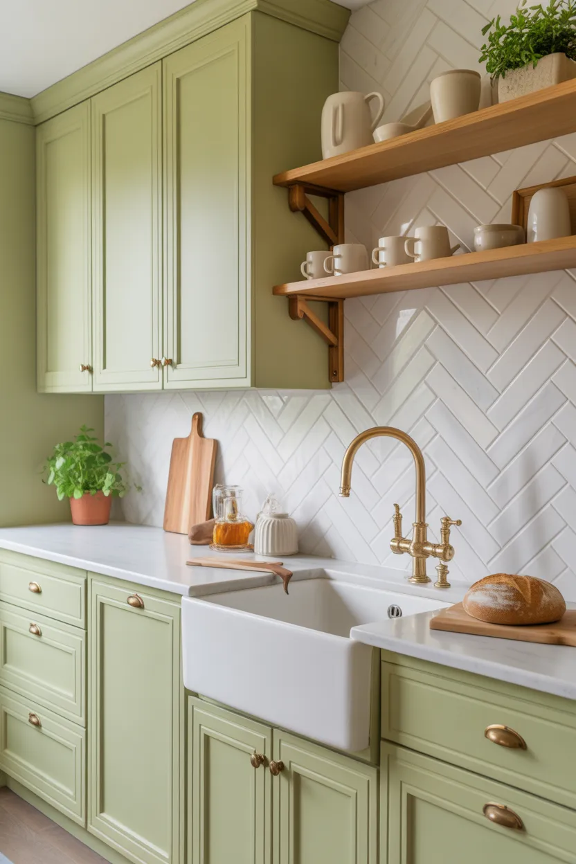 Sage Green Cabinets