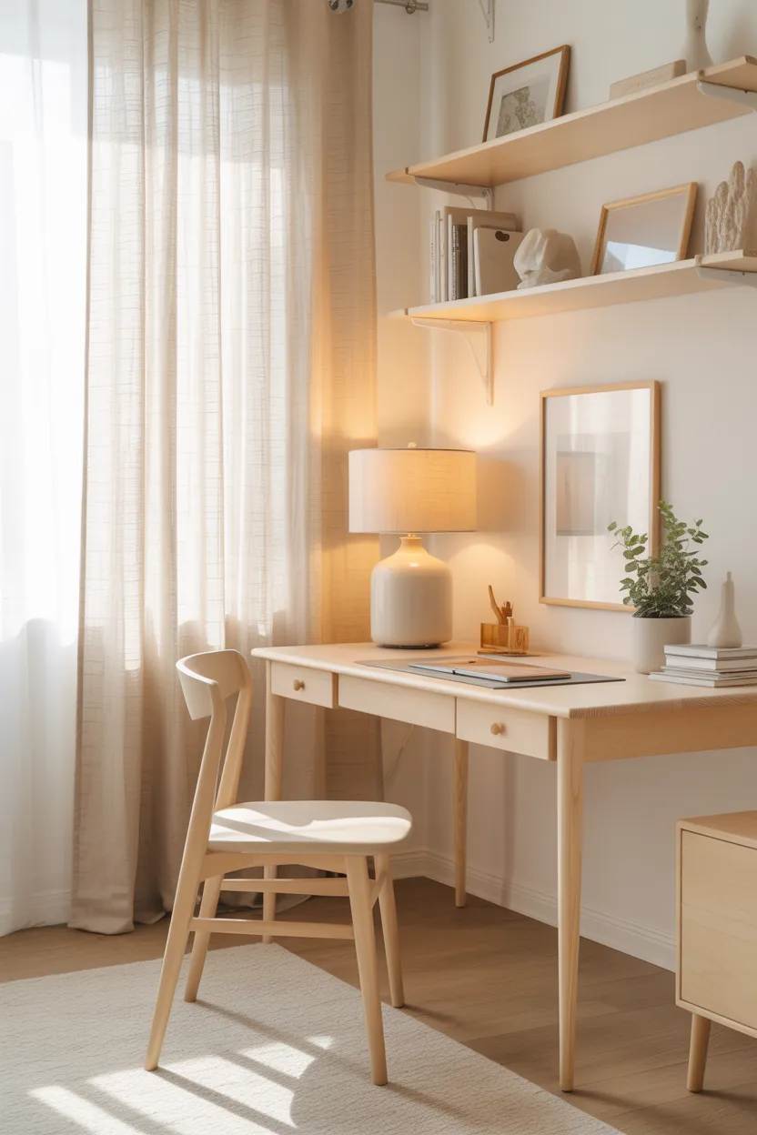 Scandinavian Light Wood Desk