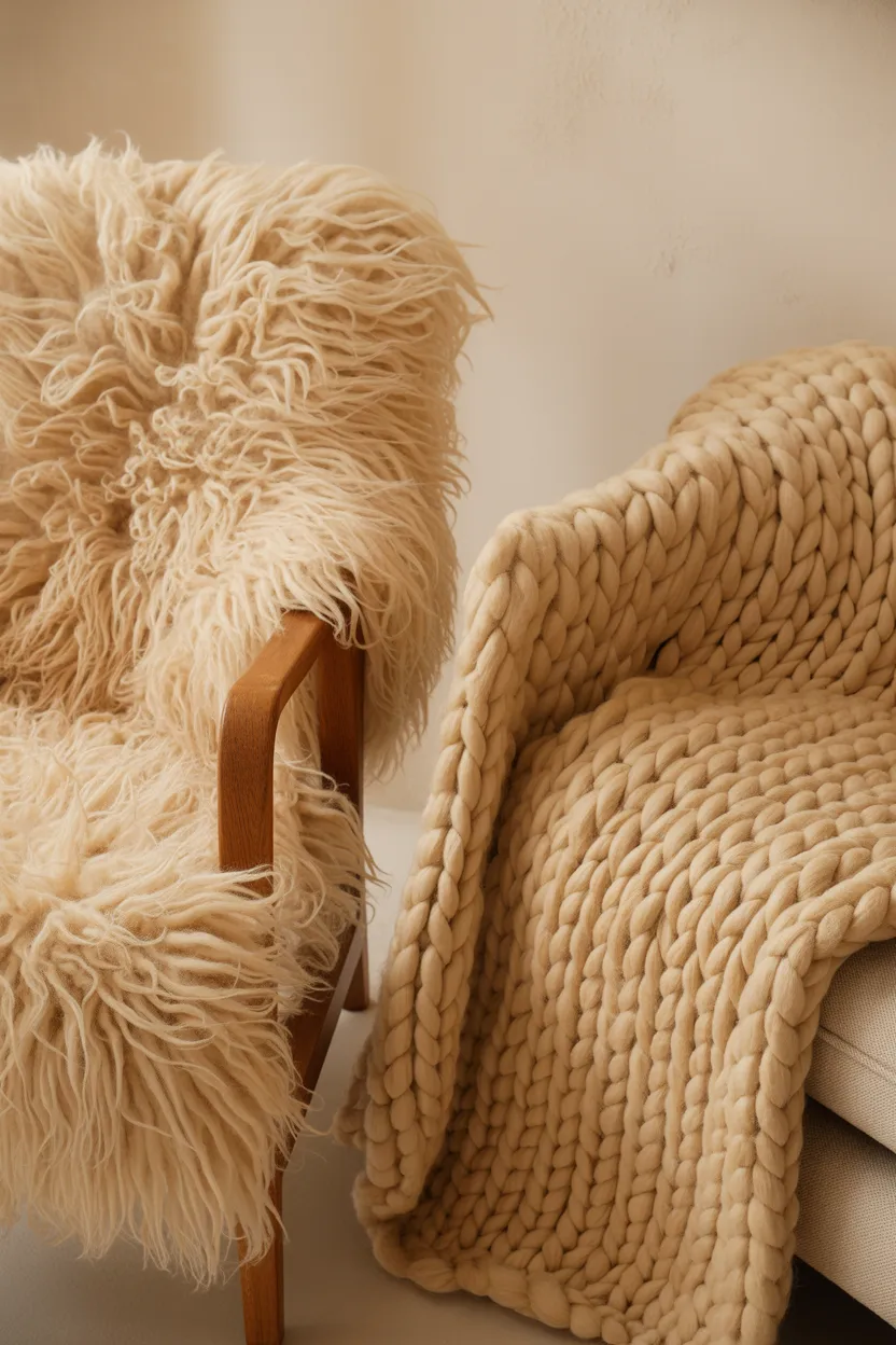 Sheepskin and Wool Throws