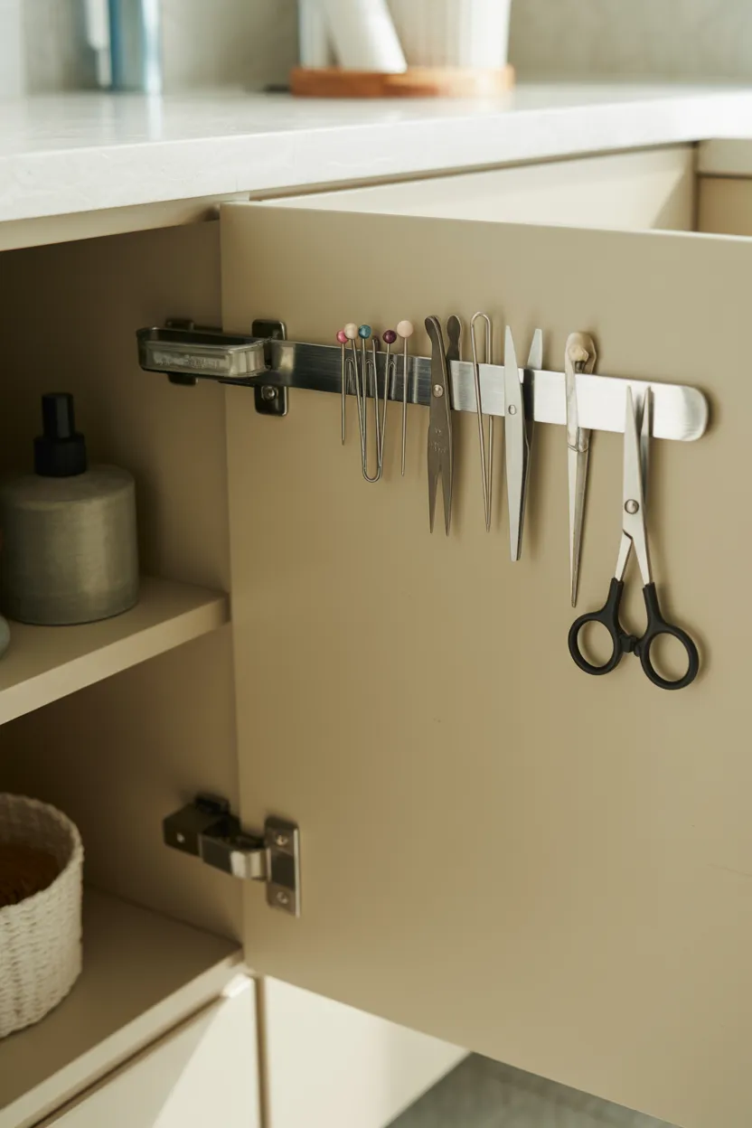 Use a Magnetic Strip for Small Metal Items