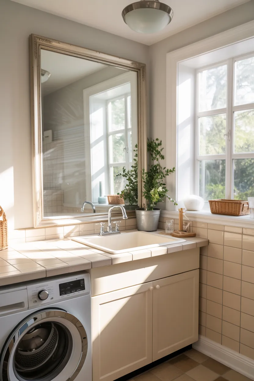 Add a Window or Mirror to Brighten the Space