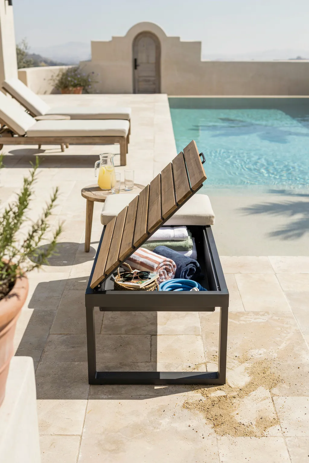 An Outdoor Storage Bench