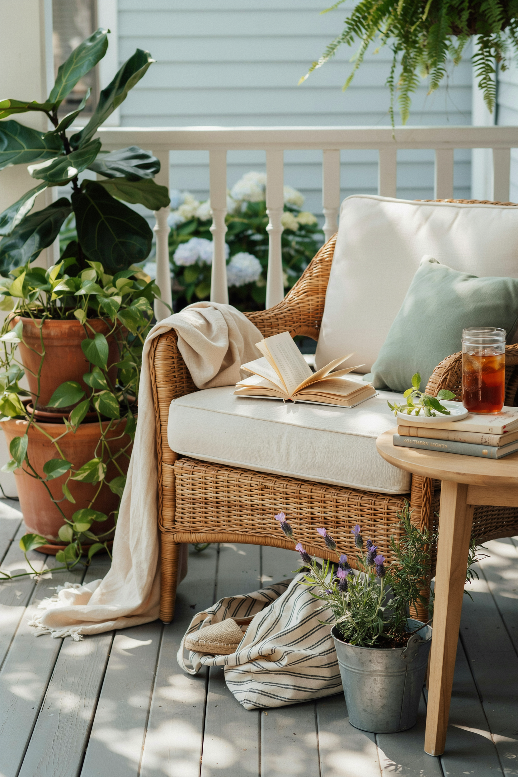 Create a Reading Nook with a Chair and Side Table