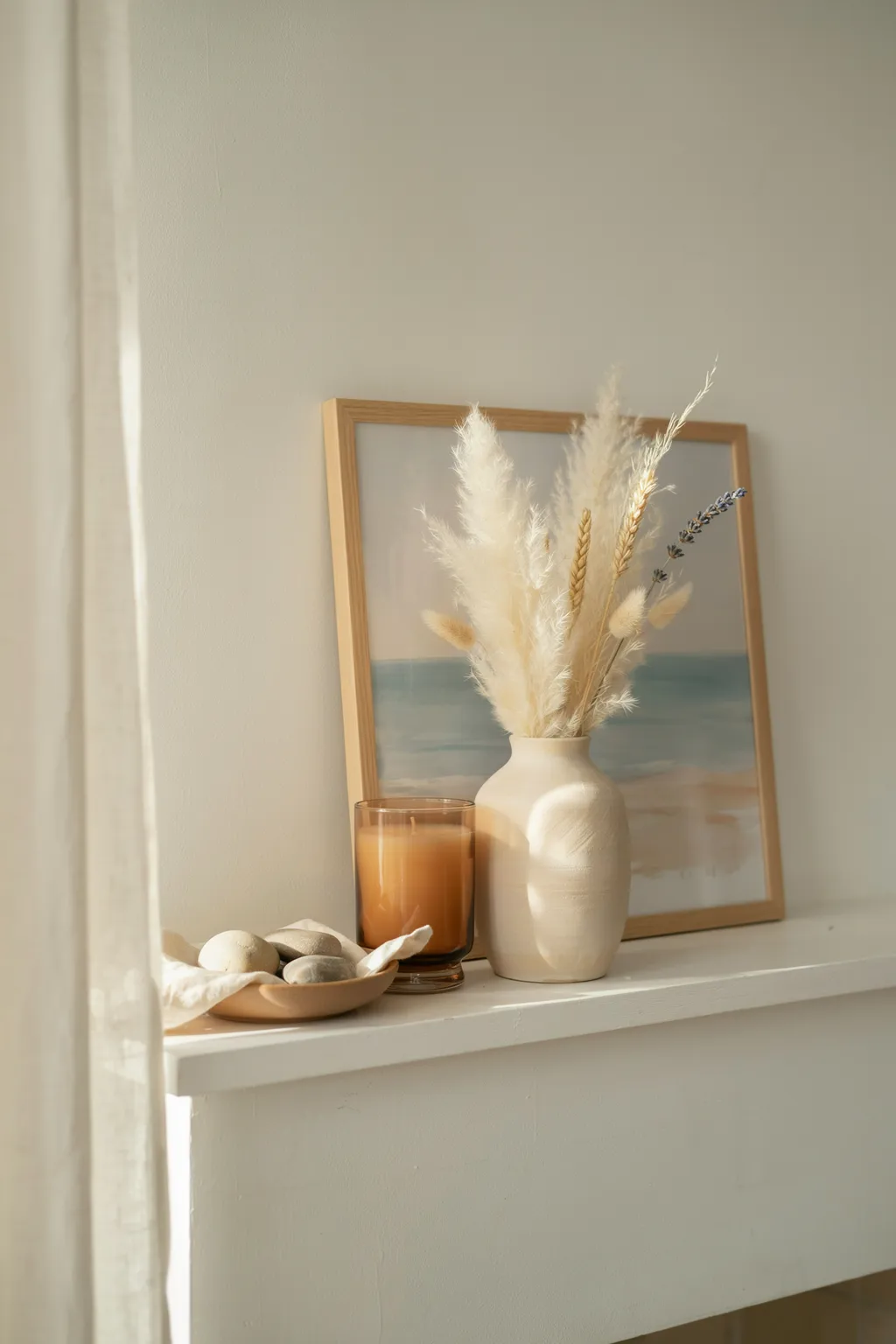 Create a Simple Summer Vignette on Your Mantel or Console