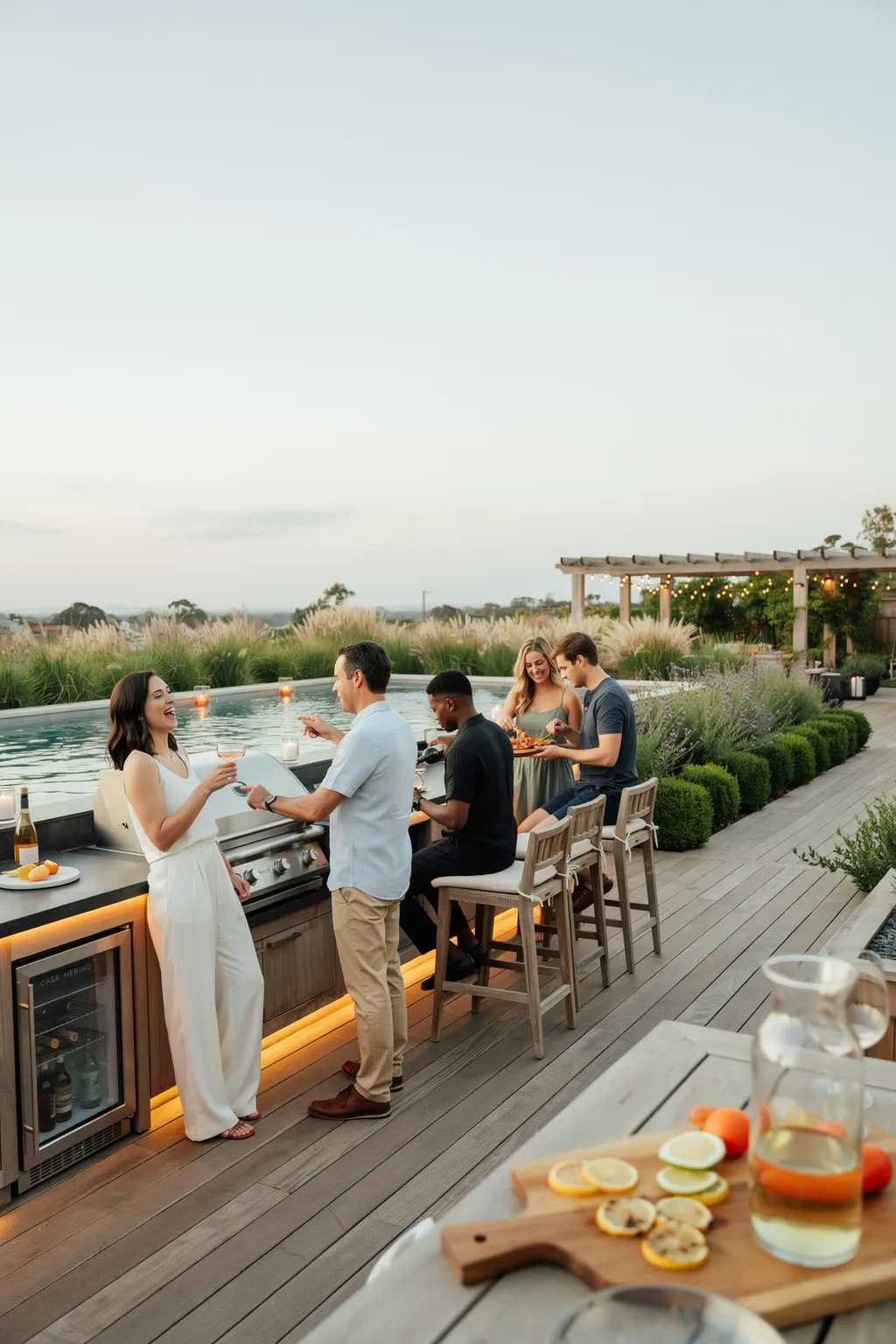 Deck With Outdoor Kitchen Bar