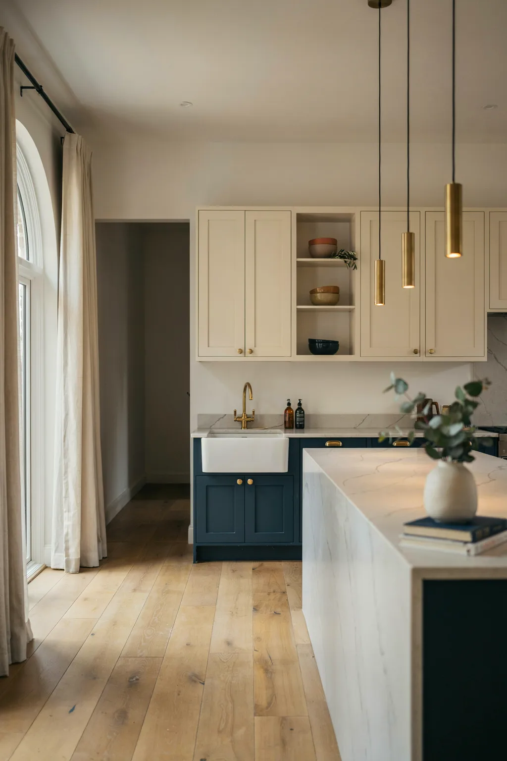 Go for a Two-Tone Cabinet Finish