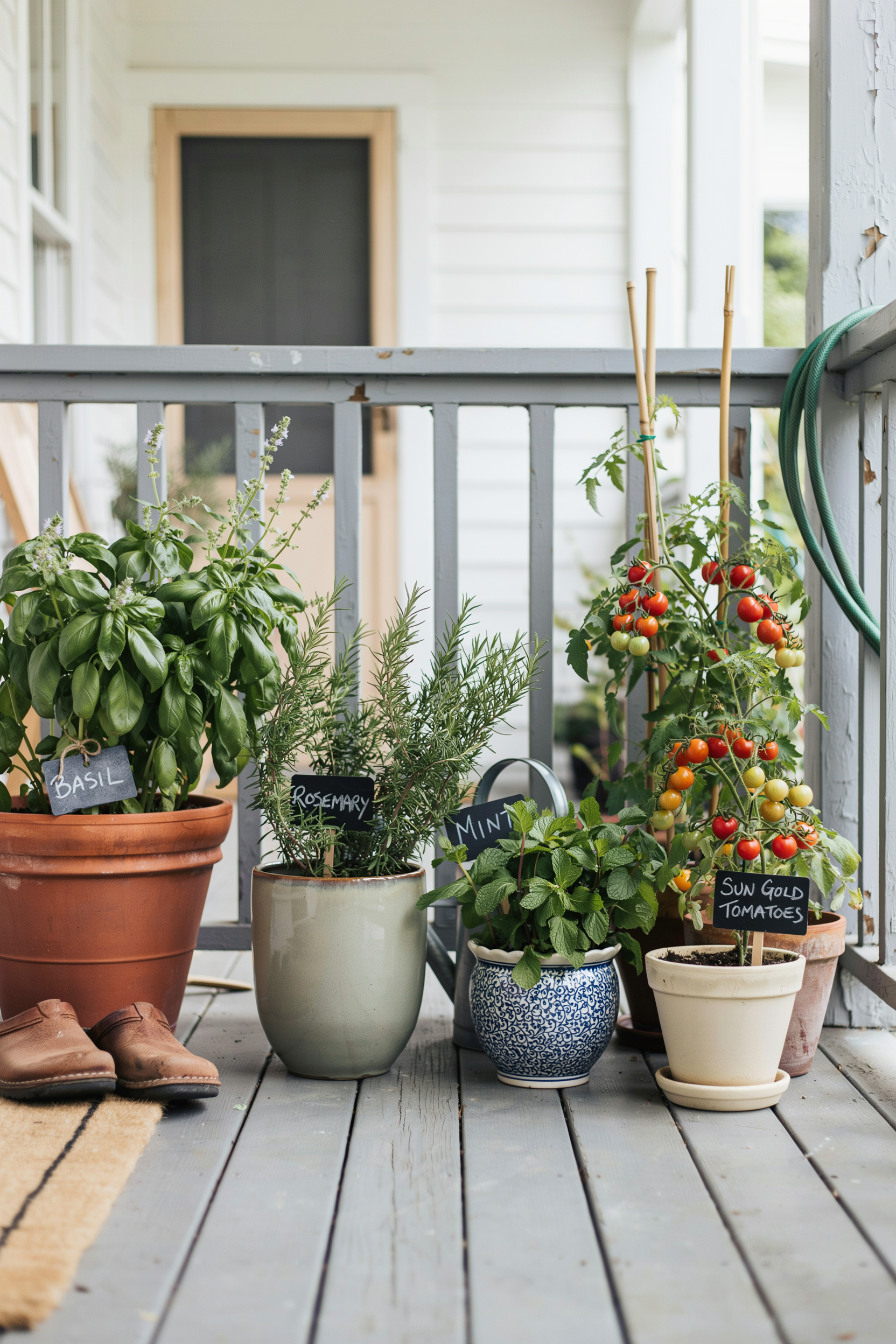 Grow Tomatoes or Herbs in Decorative Pots