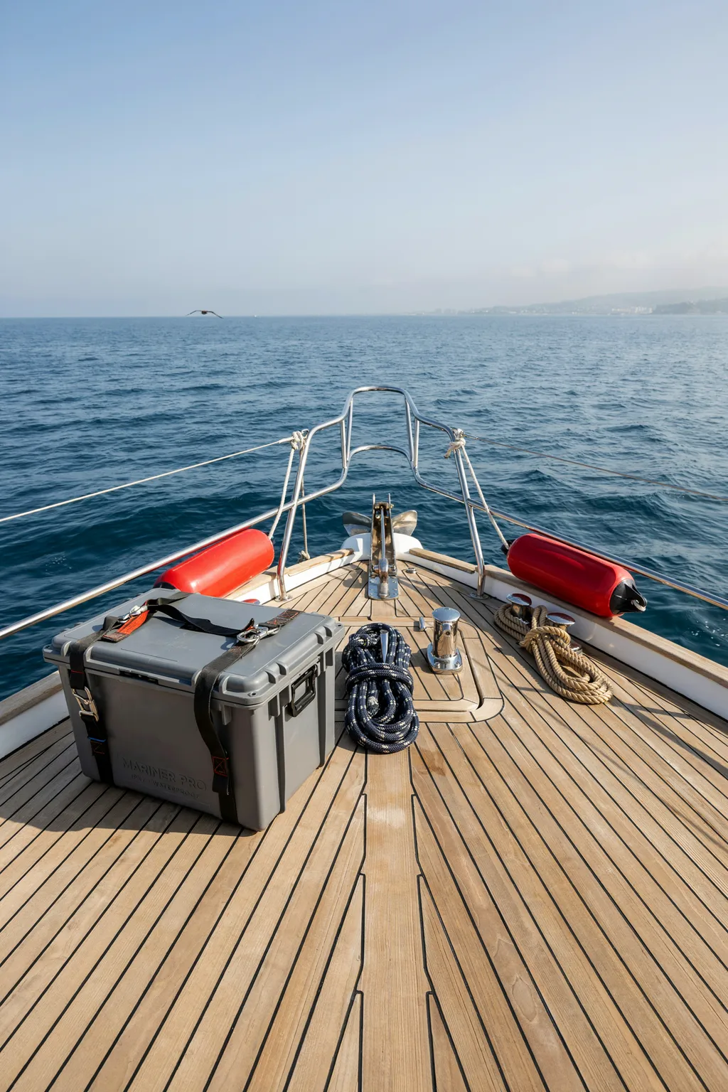 Hang a Waterproof Crate on the Bow Rail