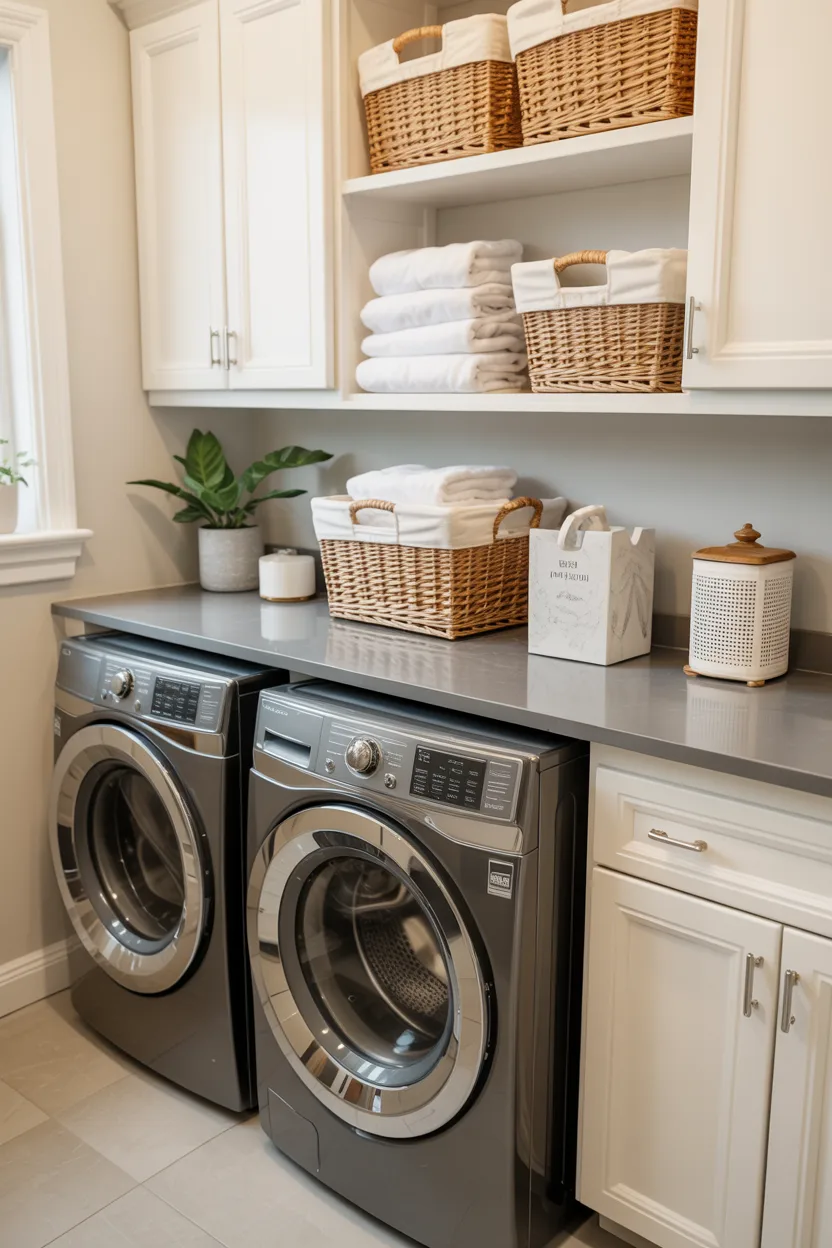 Install Countertop Space Above Front-Loaders
