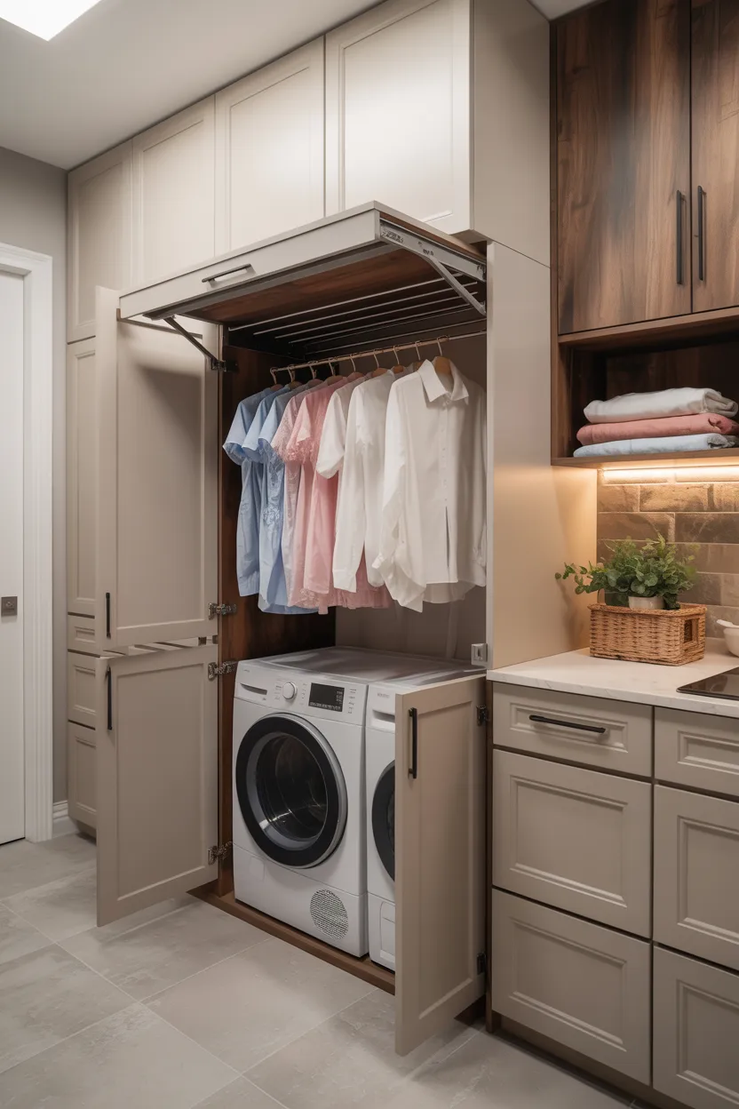 Install a Pull-Out Drying Rack