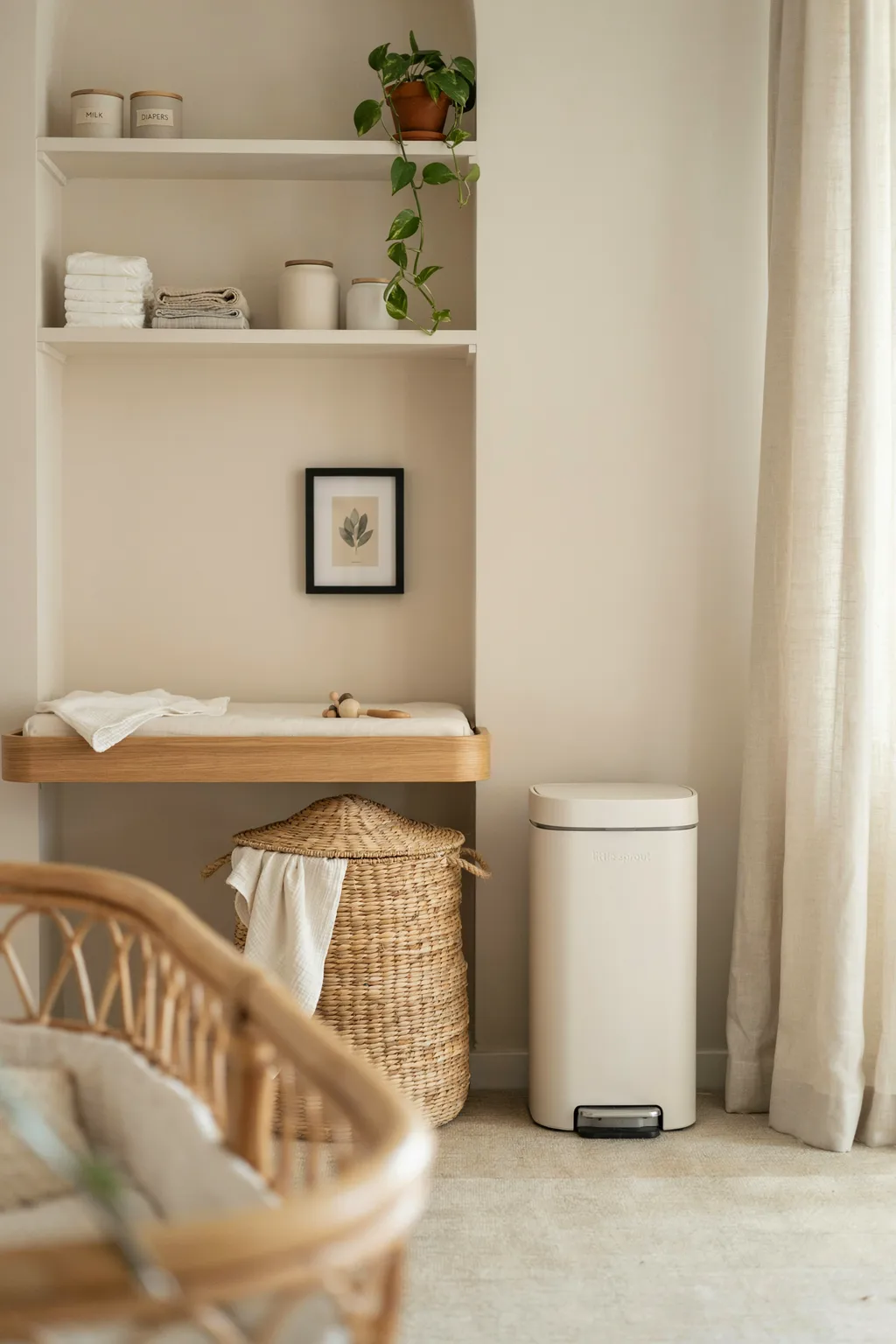 Keep a Small Hamper and Trash Bin in the Room